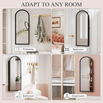 Jewelry Cabinet Organizer with Mirror, 47 inch Lockable Full-Length Mirror - Image 6
