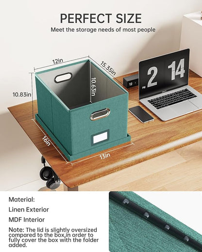 File Organizer with Lid, File Box, File Cabinet - Image 3