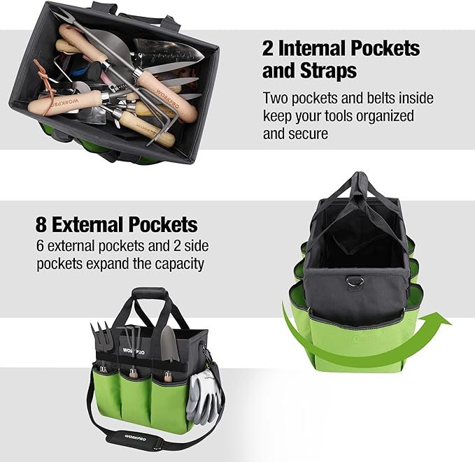 WORKPRO Garden Tool Bag Organizer, Heavy Duty Gardening Tote Bag - Image 4
