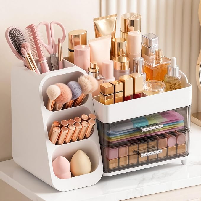 Large Capacity Makeup Organizer Countertop by Unknown