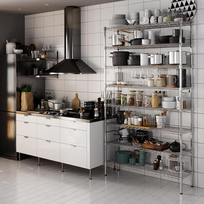 14" Deep x 48" Wide x 86" Height Wire Shelving Kit | 8-Tier | NSF Commercial - Image 6
