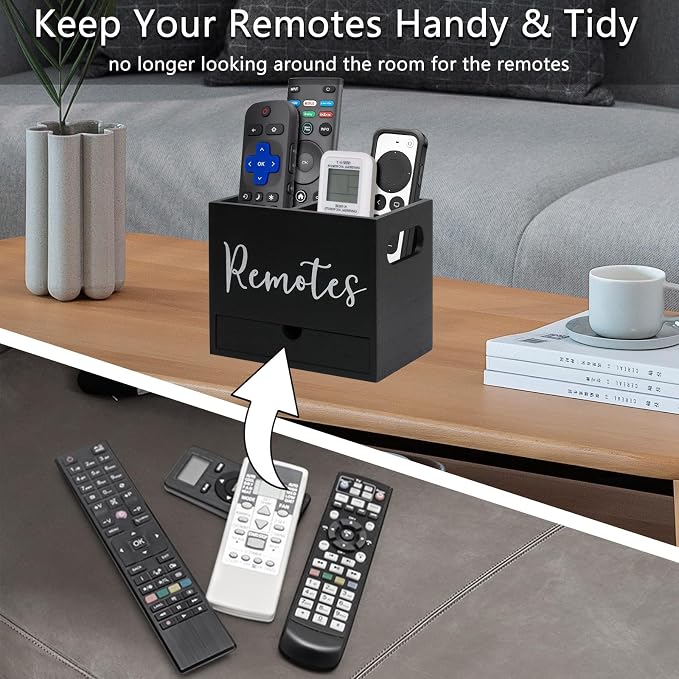 Remote Control Holder, 2 Slot TV Remote Holder& Desk Organizer - Image 4