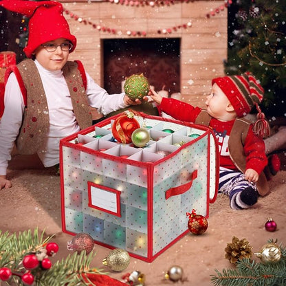 Christmas Tree Ball Organizer Ornament Storage Containers，Ornament Storage Box - Image 6