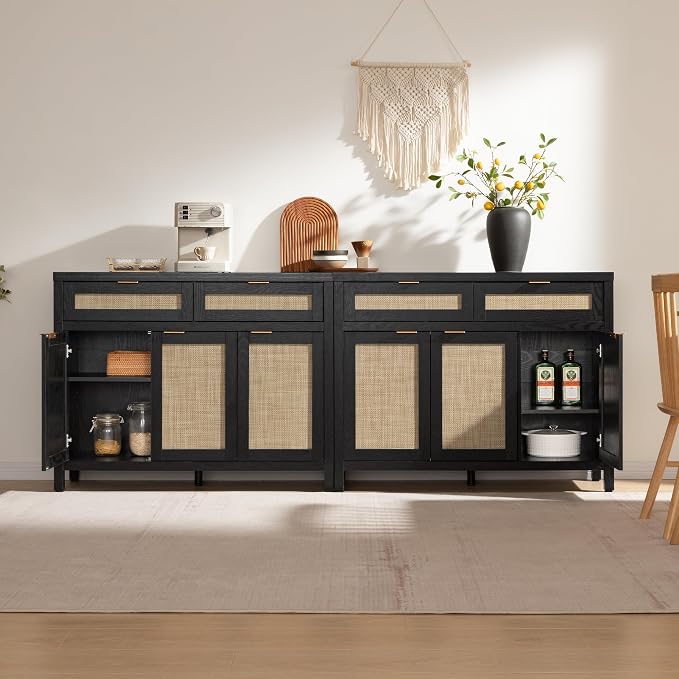 SICOTAS Rattan Sideboard Buffet Cabinet - Image 7