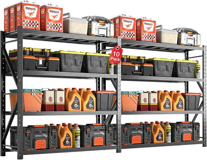 Metal Garage Shelving Unit, Heavy Duty Adjustable Industrial Storage Shelves by Unknown