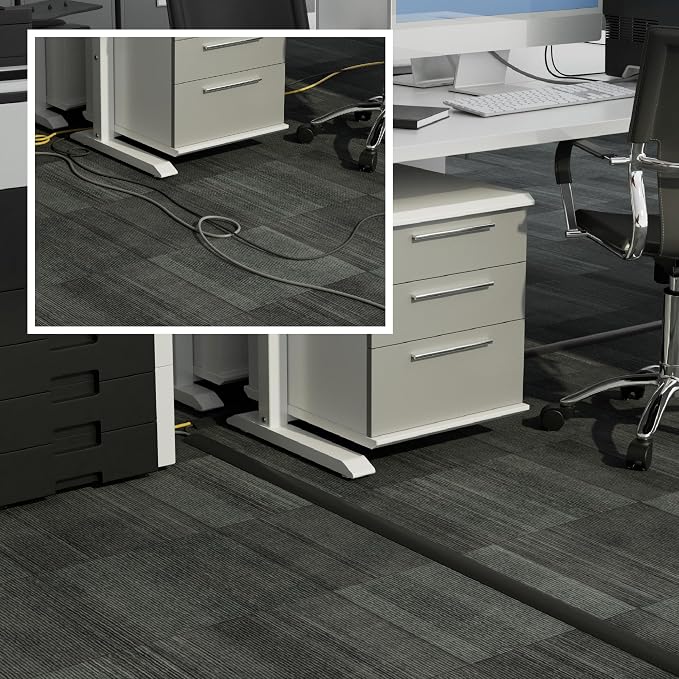 D-Line 6ft Floor Cord Cover, Cable Protector, Hide Extension Cords, Protect - Image 4