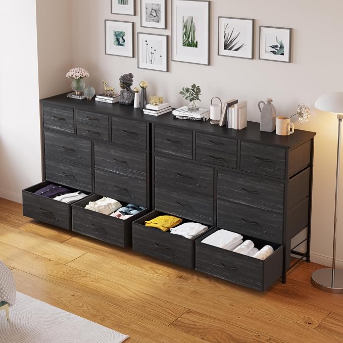 LUMTOK 10 Drawers Dresser with Fabric Bin - Image 9
