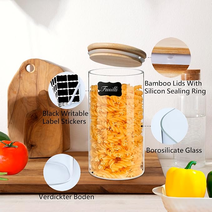 1.5 Qt Round Glass Storage Containers - Image 6