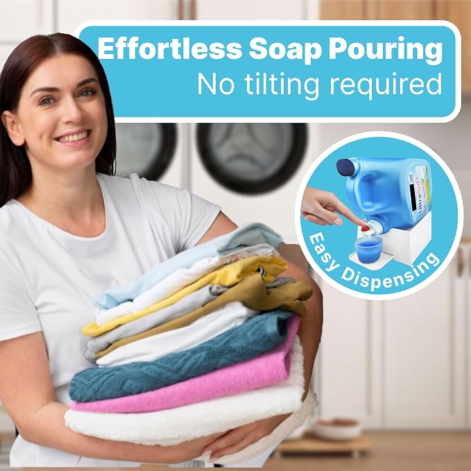 TidyFriend No-Spill Liquid Laundry Detergent Dispenser Holder, Laundry Soap - Image 4