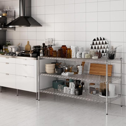 24" Deep x 60" Wide x 34" Height Wire Shelving Kit | 3-Tier | NSF Commercial - Image 6