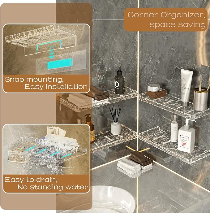 Shower Organizer, Wall Floating Shelf - Image 4