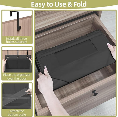 Over Door Organizer with 6 Extra Large Pockets 12 Side Pockets, Sturdy Closet - Image 5