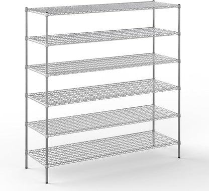 24" Deep x 72" Wide x 74" Height Wire Shelving Kit | 6-Tier | NSF Commercial by Regal+Altair