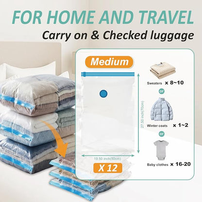 Cozy Essential Vacuum Storage Bags, 80% Compression Vacuum Seal Space Saver - Image 3