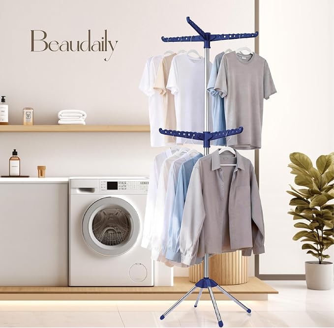 Beaudaily Clothes Drying Rack, Foldable 74.8-Inch Laundry Drying Rack, Indoor 2 - Image 2