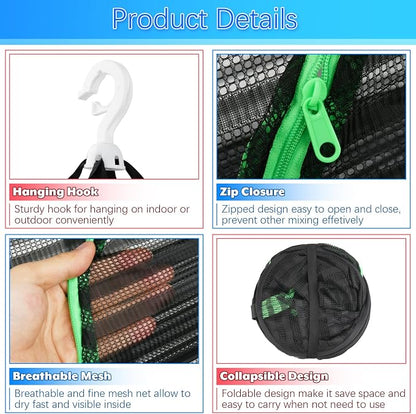Hanging Drying Rack, Foldable Mesh Drying Net 3 Layers Hanging Dry Basket - Image 3