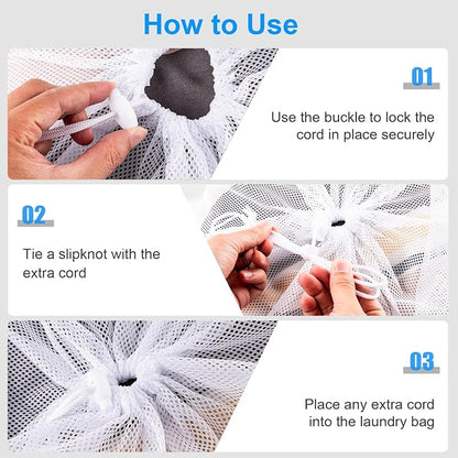 2 Pack Large Mesh Laundry Bags, Machine Washable Laundry Bag - Image 5