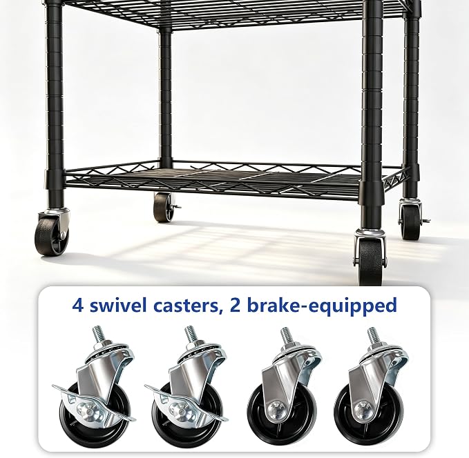 REGILLER 6 Wire Shelving Steel Storage Rack Adjustable Unit Shelves - Image 5