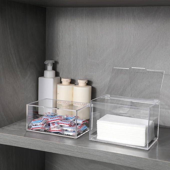 rejomiik Thick Acrylic Dryer Sheet Holder Clear Container - Image 4