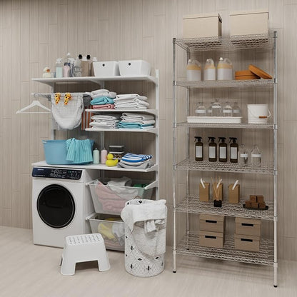 24" Deep x 36" Wide x 74" Height Wire Shelving Kit | 6-Tier | NSF Commercial - Image 2