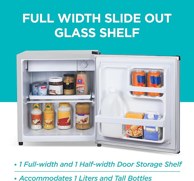 BLACK+DECKER 1.7 Cu. Ft. Compact Refrigerator, ENERGY STAR Certified, Single - Image 5