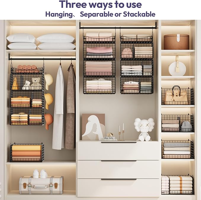 SWTYMIKI Hanging Closet Organizer Storage - Image 4