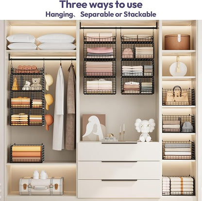 SWTYMIKI Hanging Closet Organizer Storage - Image 4
