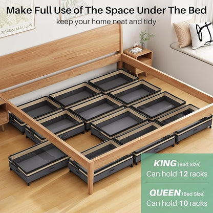 Kitstorack 4 Pack Height-adjustable Under Bed Storage - Image 5