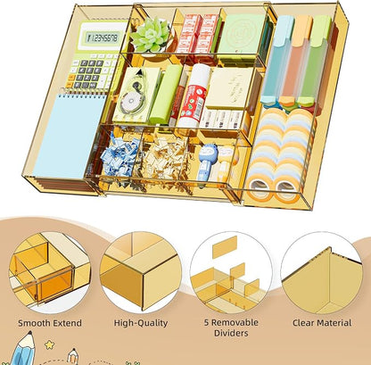 Marbrasse Expandable Desk Drawer Organizer, Desk Organizers and Accessories - Image 6
