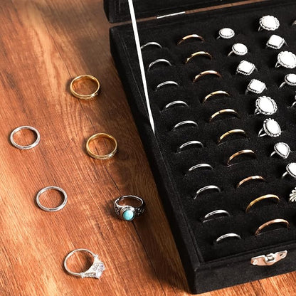 Frebeauty Ring Organizer Tray 100 Slots Ring Holder - Image 6