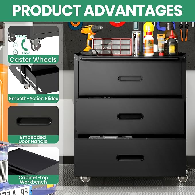 8-Piece Heavy Duty Steel Garage Cabinet System | All-in-One Modular Garage - Image 7