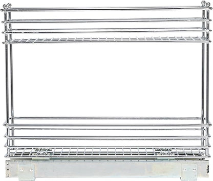 Household Essentials Chrome 2-Tier Sliding Cabinet Organizer - Image 9