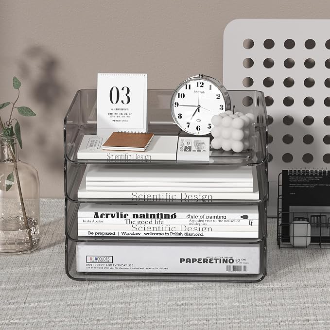 4-Tier Acrylic Paper Tray Organizer - Image 4
