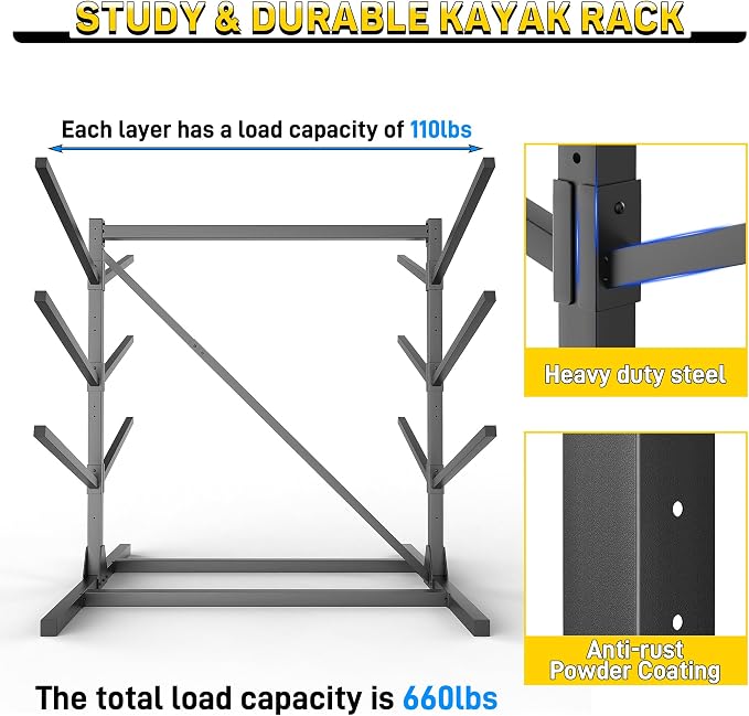 Ultrawall Kayak Storage Rack, Freestanding Kayak Racks - Image 5