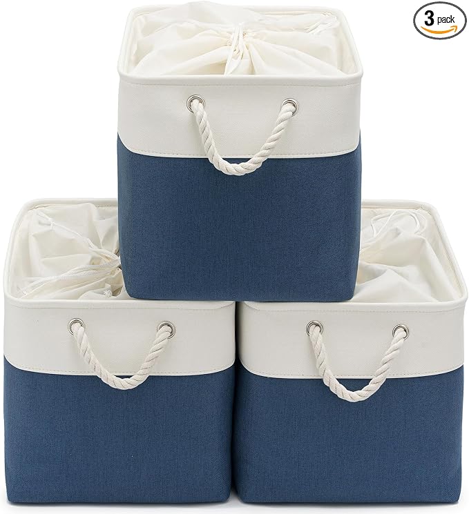 16x12x12 In Foldable Fabric Large Storage Bins by VQRTEXAStorageBasket