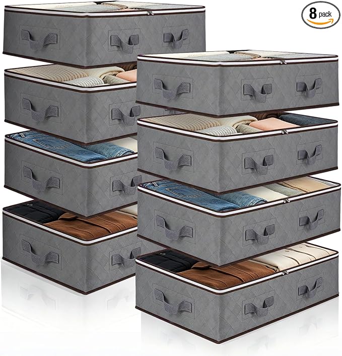 Pterying 8 Pack Under Bed Storage Containers by Unknown