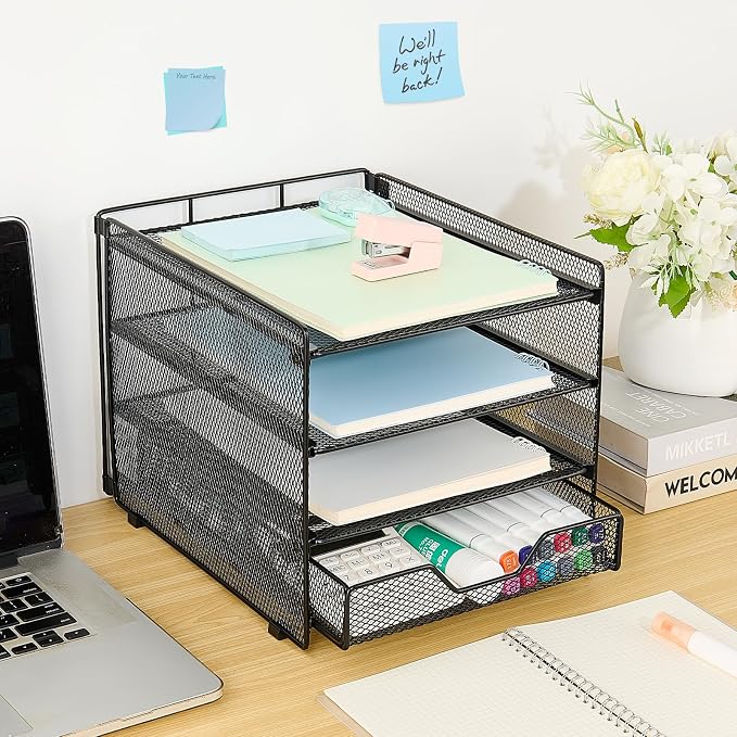 OPNICE Desk Organizer, 4-Tier Desktop File Organizer - Image 3