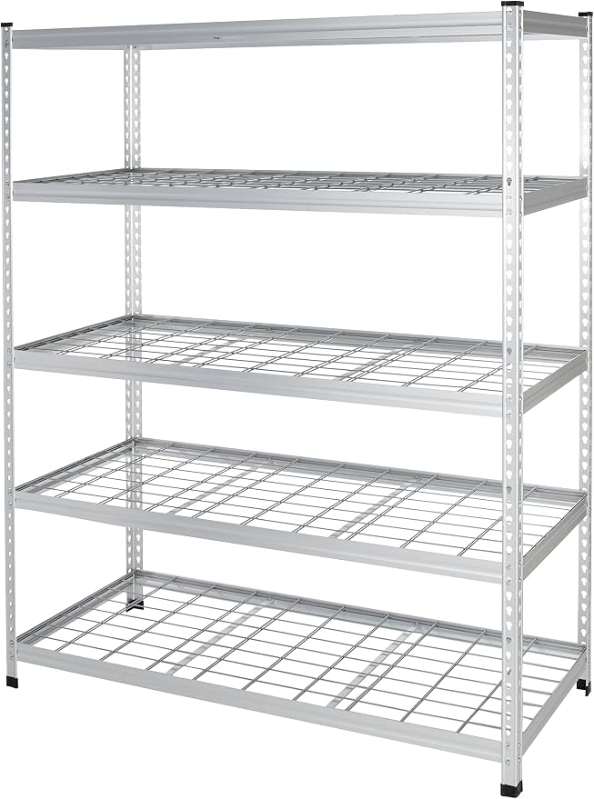 Amazon Basics 4000IBS Heavy Duty Adjustable Storage Shelving Unit, 5 Shelf by AmazonBasics