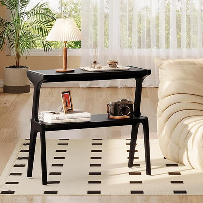 Set of 2 Solid Wood End Table, 2-Tier Side Table - Image 8
