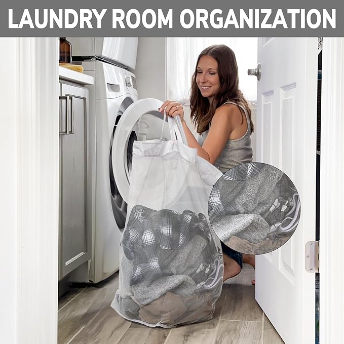 Goodpick Hamper with Wheels 75L 2-Pack, Tall Laundry Basket with Removable Wash - Image 5