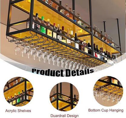 59IN Acrylic Ceiling Wine Glass Rack - Image 5