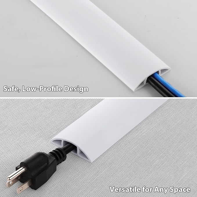ZhiYo 10ft Cord Covers for Wires on Floor, Cord Hider Floor Hide Extension Cords - Image 3