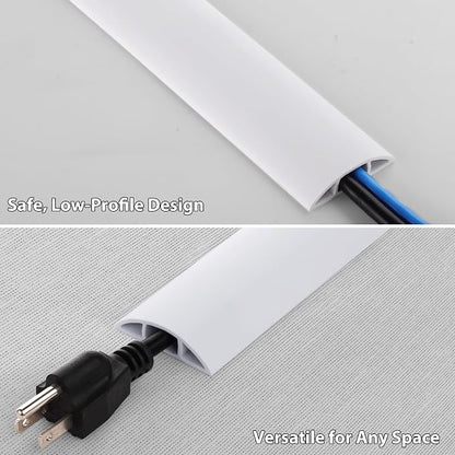 ZhiYo 10ft Cord Covers for Wires on Floor, Cord Hider Floor Hide Extension Cords - Image 3