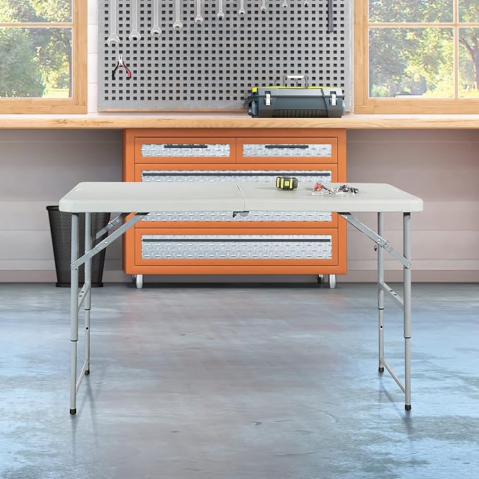 Office Star Resin Multipurpose Rectangle Table, 4-Feet Long, Height Adjustable - Image 11