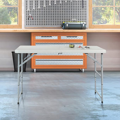 Office Star Resin Multipurpose Rectangle Table, 4-Feet Long, Height Adjustable - Image 11
