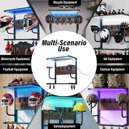 Motorcycle Helmet Rack Wall Mount - Image 9
