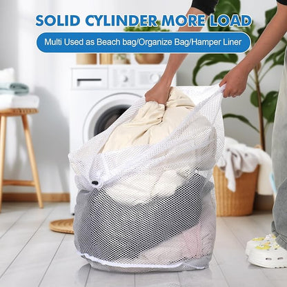 3Pcs Mesh Laundry Bags Washing Machine Mesh Wash Bags Jumbo - Image 2