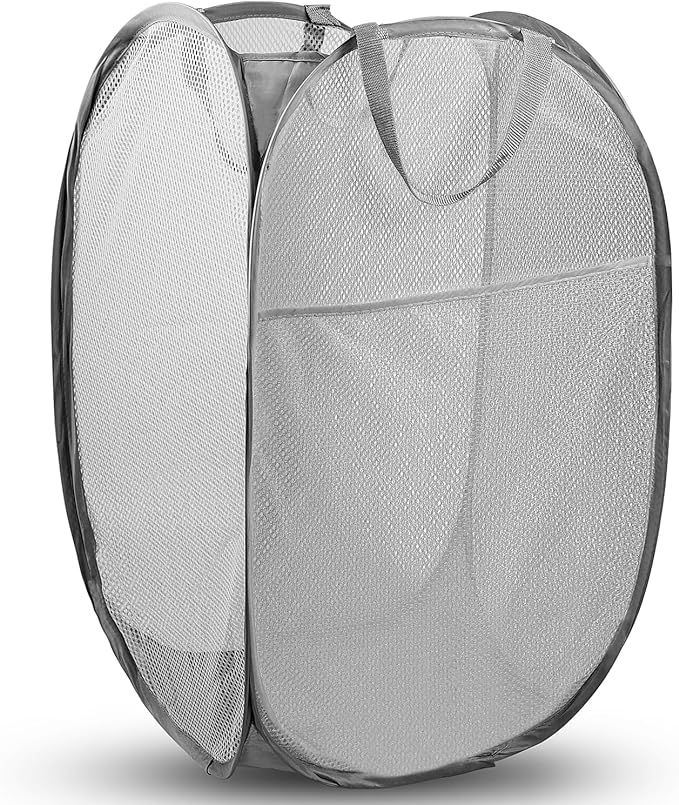DUCOO Pop Up Laundry Hamper, 70L Collapsible Mesh Laundry Basket by Unknown