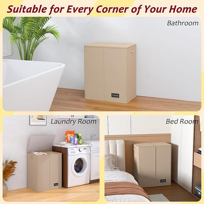 150L Laundry Hamper 2 Section, Large Laundry Hamper - Image 7