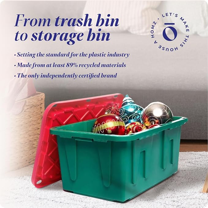 HOMZ 2-Pack Durabilt, Heavy Duty Plastic Storage Bins - Image 7